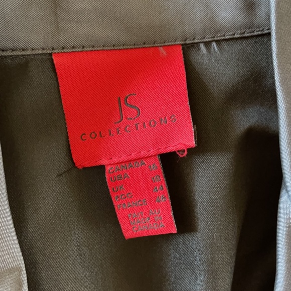 Elegant dark steel grey “taffeta” tuxedo blouse. - Picture 2 of 3